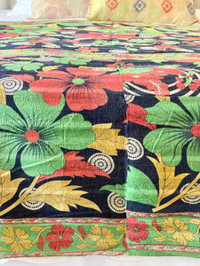 Vintage Sari kantha Quilt