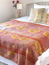 Load image into Gallery viewer, Vintage Sari kantha Quilt
