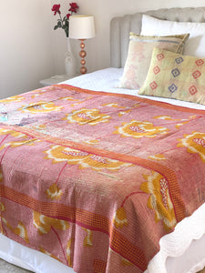 Vintage Sari kantha Quilt