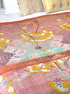 Vintage Sari kantha Quilt