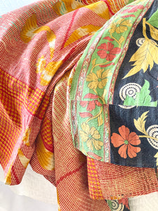 Vintage Sari kantha Quilt