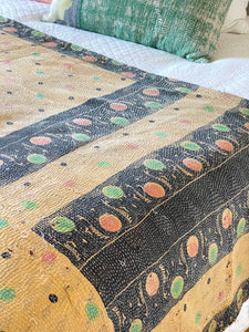 Vintage Sari Kantha Quilt