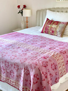 Vintage Sari kantha Quilt