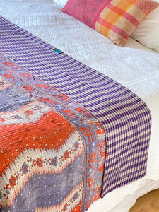 Vintage Sari Kantha Quilt