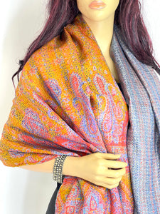 Silk Sari Kantha Shawl