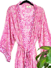 Load image into Gallery viewer, New Silk Sari Long Kimono(Plus Size)
