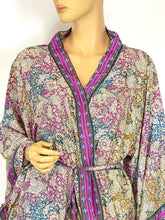 Load image into Gallery viewer, New Silk Sari Long Kimono (Plus Size)
