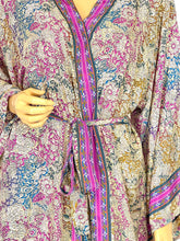 Load image into Gallery viewer, New Silk Sari Long Kimono (Plus Size)
