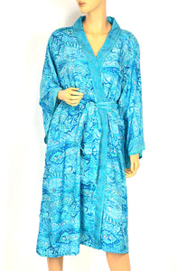 New Silk Sari Short Kimono(Plus Size)