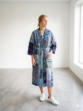 Load image into Gallery viewer, Blockprint Patchwork Kantha Robe
