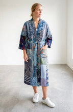 Load image into Gallery viewer, Blockprint Patchwork Kantha Robe
