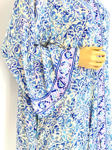 New Silk Sari Short Kimono(Plus Size)