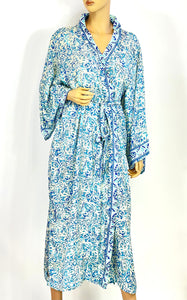 New Silk Sari Long Kimono (Plus Size)