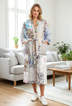 Load image into Gallery viewer, Blockprint Patchwork Kantha Robe
