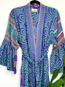 Vintage Sari Kimono Long