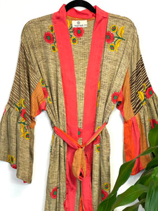 Vintage Sari Kimono Long