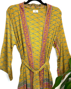 Vintage Sari Kimono Long