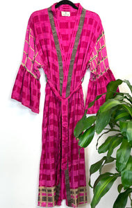 Vintage Sari Kimono Long