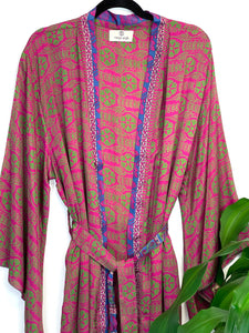 Vintage Sari Kimono Long