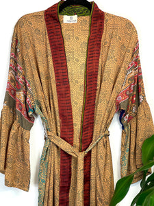 Vintage Sari Kimono Long