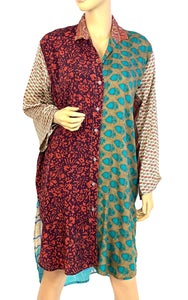 Vintage Silk Sari Long Shirt