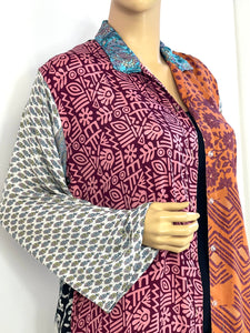 Vintage Silk Sari Long Shirt