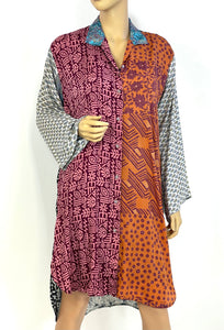 Vintage Silk Sari Long Shirt