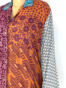 Vintage Silk Sari Long Shirt