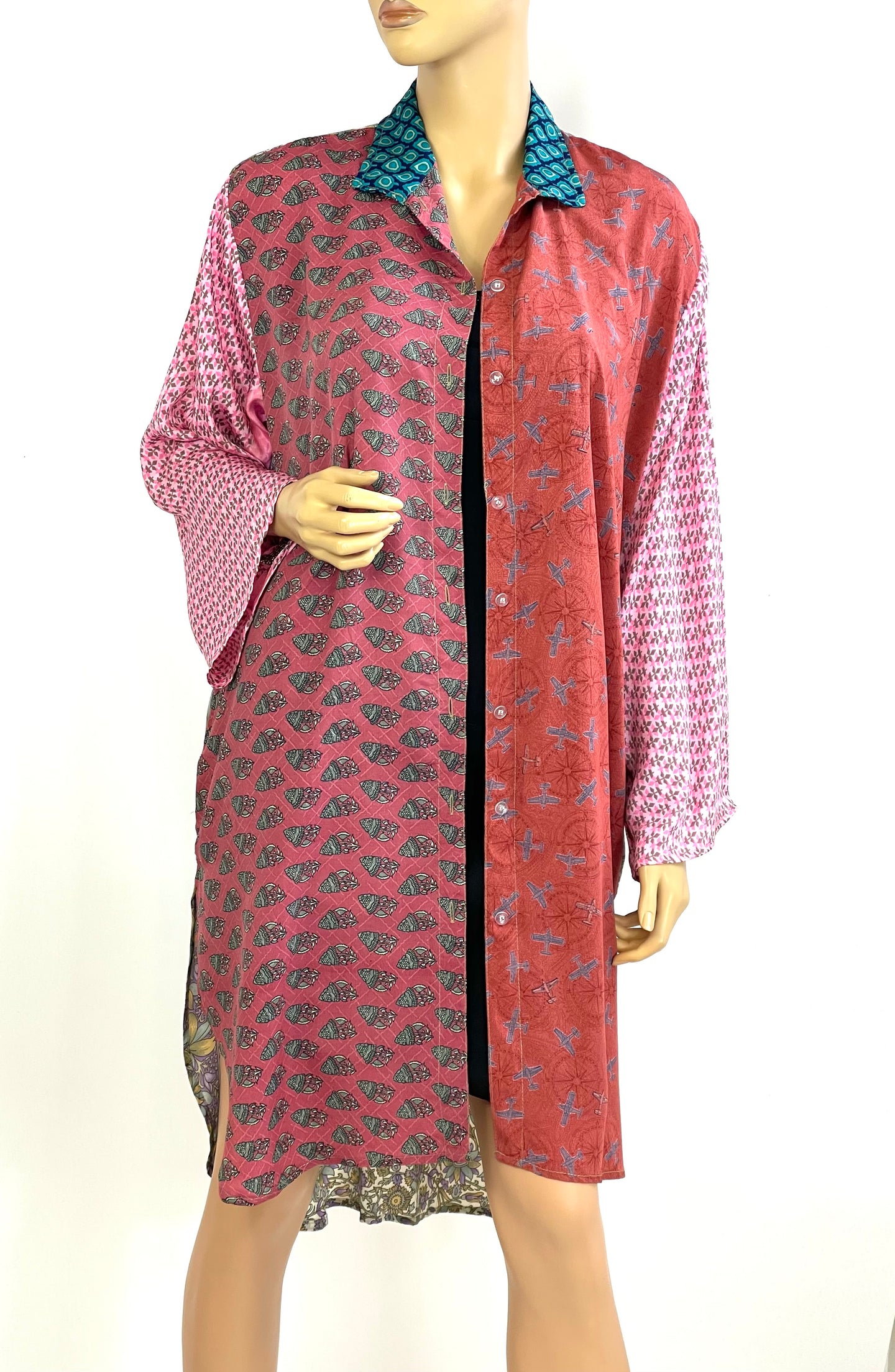 Vintage Silk Sari Long Shirt