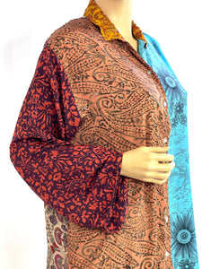 Vintage Silk Sari Long Shirt