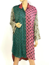 Load image into Gallery viewer, Vintage Silk Sari Long Shirt
