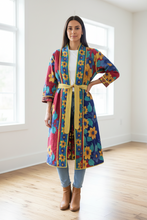 Load image into Gallery viewer, Vintage Sari Kantha Jacket long
