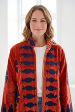Load image into Gallery viewer, Velvet Suzani Long Jacket
