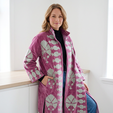 Load image into Gallery viewer, Velvet Suzani Long Jacket
