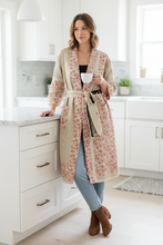 Load image into Gallery viewer, Vintage Sari Kantha Jacket long

