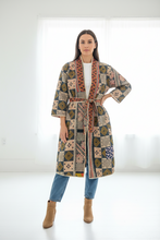 Load image into Gallery viewer, Vintage Sari Kantha Jacket Long
