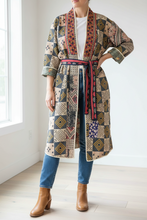 Load image into Gallery viewer, Vintage Sari Kantha Jacket Long
