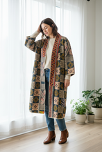 Load image into Gallery viewer, Vintage Sari Kantha Jacket Long
