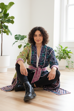 Load image into Gallery viewer, Vintage Sari Kantha Jacket Long
