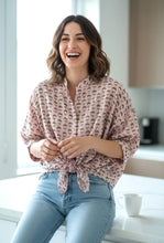 Load image into Gallery viewer, Blockprint Cotton shirt, Free size
