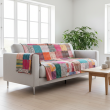 Load image into Gallery viewer, Stone Washed Kantha Bedcover
