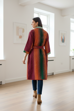Load image into Gallery viewer, Vintage Sari Kantha Jacket long

