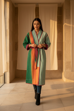 Load image into Gallery viewer, Vintage Sari Kantha Jacket long
