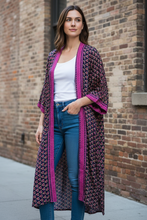 Load image into Gallery viewer, Vintage Sari Kimono Duster
