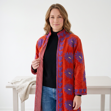 Load image into Gallery viewer, Velvet Suzani Long Jacket
