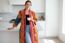 Load image into Gallery viewer, Vintage Sari Kantha Jacket Long
