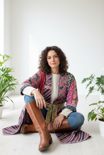 Load image into Gallery viewer, Vintage Sari Kantha Jacket Long
