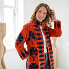 Load image into Gallery viewer, Velvet Suzani Long Jacket
