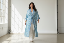 Load image into Gallery viewer, New Silk Sari Long Kimono (Plus Size)
