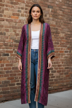 Load image into Gallery viewer, Vintage Sari Kimono Duster
